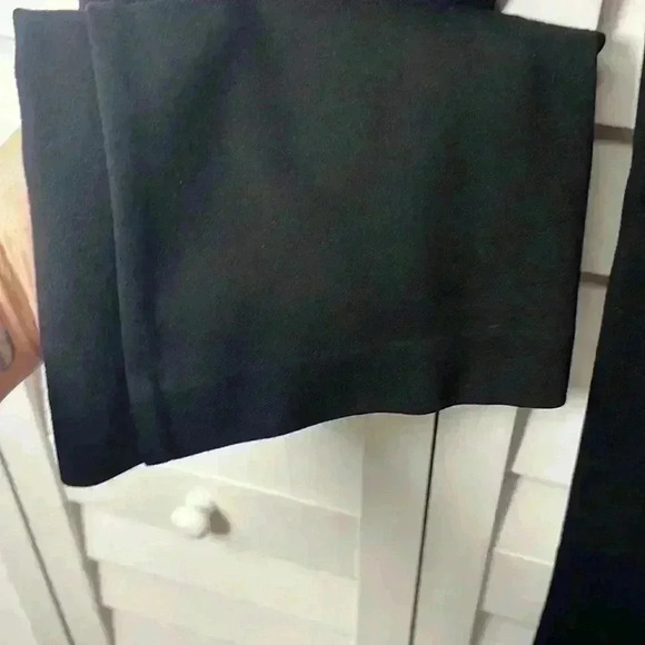 Cache Flare Dress Pants With Faux Leather Details Size 4 Black - Picture 8 of 9